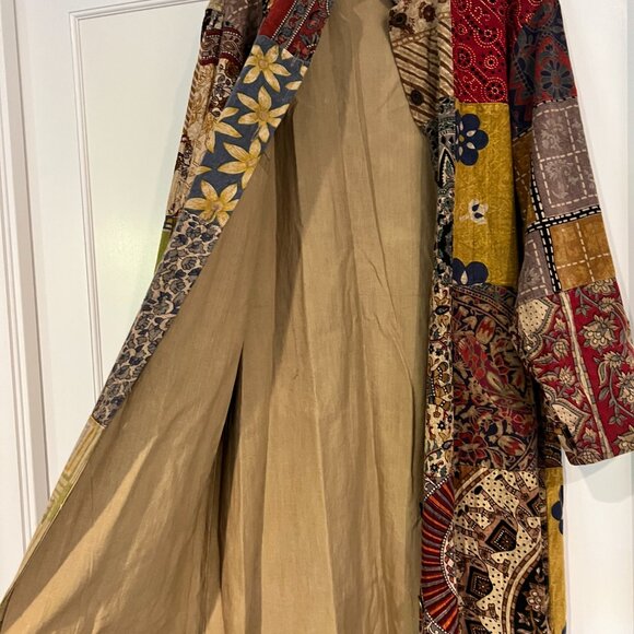Sacred Threads Boho Patchwork Maxi Duster Coat EUC - Picture 9 of 9